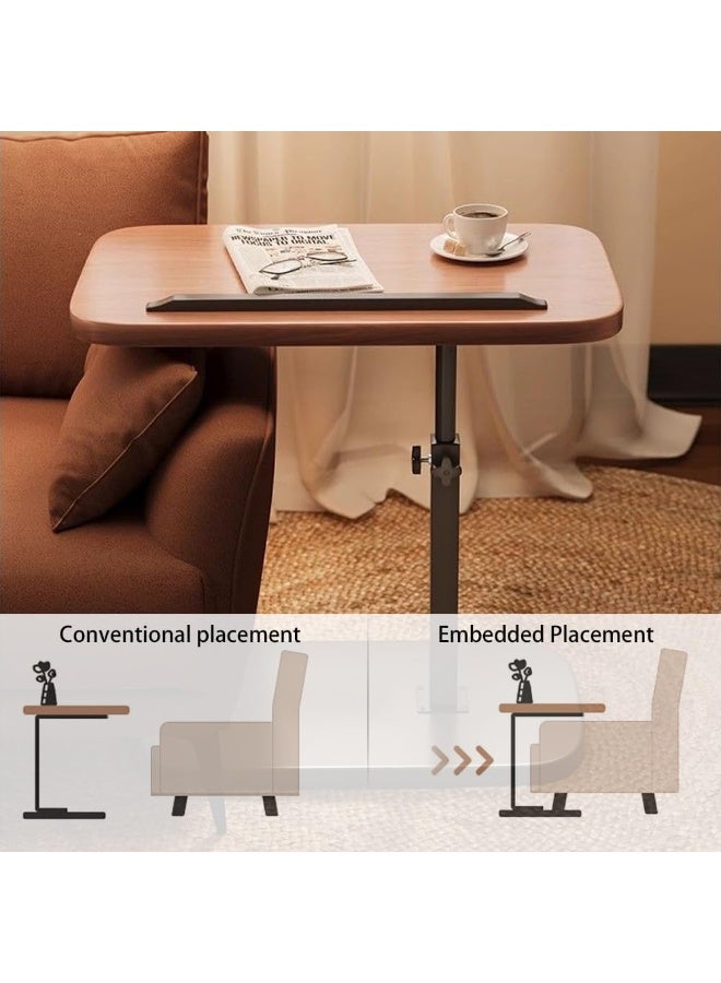 DUNISO Adjustable Sofa Side Table, Easy Assembly,360°Swivel Tray Tables, End Table For Home Living Room, Study Room, Office, Bedroom, Balcony, Patio, Nightstand - Image 4